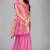 Light pink woven silk saree with blouse