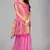 Light pink woven silk saree with blouse