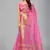 Light pink woven silk saree with blouse