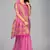 Light pink woven silk saree with blouse