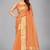 Orange woven silk saree with blouse