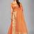 Orange woven silk saree with blouse