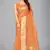 Orange woven silk saree with blouse