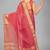 Peach woven silk saree with blouse