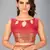 Peach woven silk saree with blouse