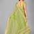 Light green woven silk saree with blouse