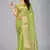 Light green woven silk saree with blouse
