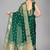 Green woven silk saree with blouse