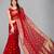 Red woven silk saree with blouse