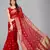 Red woven silk saree with blouse