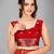 Red woven silk saree with blouse