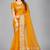 Mustard woven silk saree with blouse