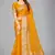 Mustard woven silk saree with blouse