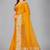 Mustard woven silk saree with blouse
