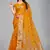Yellow woven silk saree with blouse