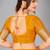 Mustard woven silk saree with blouse