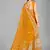 Yellow woven silk saree with blouse