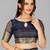 Navy blue woven silk saree with blouse
