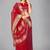 Red woven silk saree with blouse