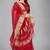 Red woven silk saree with blouse