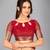 Red woven silk saree with blouse