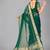 Green woven silk saree with blouse