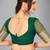 Green woven silk saree with blouse