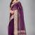 Purple woven silk saree with blouse