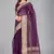 Purple woven silk saree with blouse