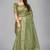 Green plain silk saree with blouse
