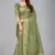 Green plain silk saree with blouse