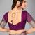 Purple woven silk saree with blouse