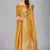 Mustard plain silk saree with blouse