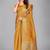 Mustard plain silk saree with blouse