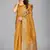 Mustard plain silk saree with blouse