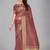 Maroon plain silk saree with blouse