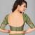 Green plain silk saree with blouse