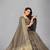 Grey plain silk saree with blouse