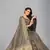 Grey plain silk saree with blouse