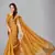 Mustard plain silk saree with blouse
