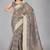Grey woven silk saree with blouse