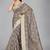 Grey woven silk saree with blouse