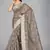 Grey woven silk saree with blouse