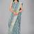 Light blue woven silk saree with blouse