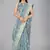 Light blue woven silk saree with blouse