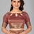 Maroon plain silk saree with blouse