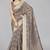 Grey woven silk saree with blouse