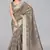 Grey woven silk saree with blouse