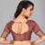 Maroon plain silk saree with blouse