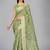 Light green woven silk saree with blouse